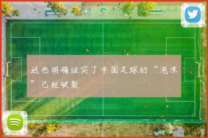 这也明确证实了中国足球的“泡沫”已经破裂